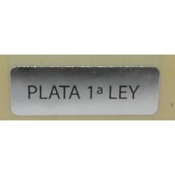 20 x 7 etiqueta Plata 1ª ley rectangular