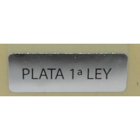 20 x 7 etiqueta Plata 1ª ley rectangular